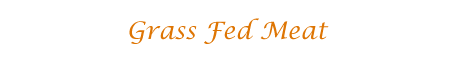 Grass Fed Meat